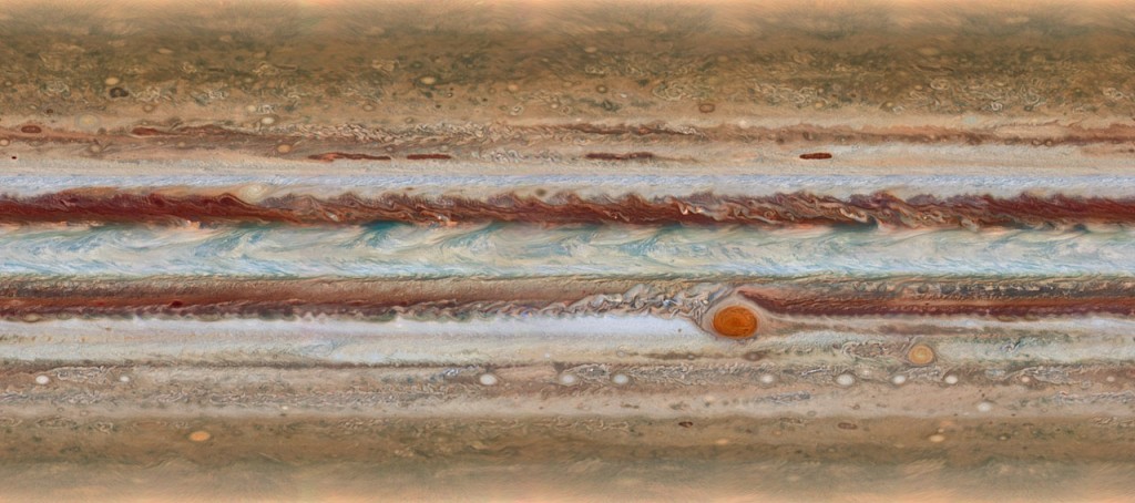 Jupiter door Hubble (OPAL 2015)