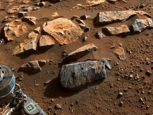 Gesampelde steen op Mars