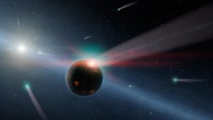 Planeet gebombardeerd door kometen